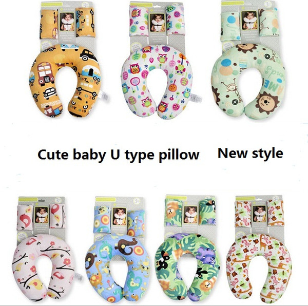 Baby pillow Neck protection pllow Cars U-shape outdoor travel pillows Short plush Soft Cartoon cute Maternity supplies Originality 2016