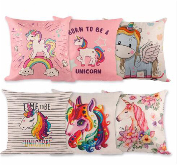 40 Style 45*45cm Pillow Case Baby DIY Unicorn Party Decoration For Home Wedding Birthday Decor Party Supplies TO716