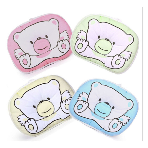 Soft newborn baby neck pillow cartoon bear patterned comfortable infant head suppot nursing cushion J