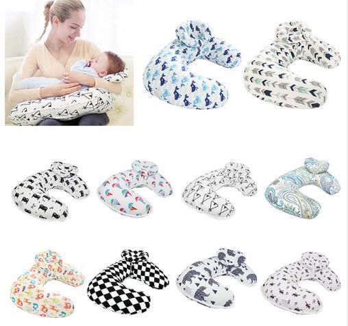 Baby Nursing Pillows Maternity Baby U-Shaped Breastfeeding Pillow Cartoon Crown Bear Swan Elk Infant Cuddle Cotton Feeding Waist Cushion