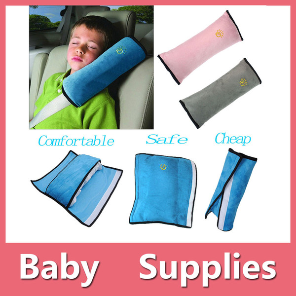 Soft Baby Children Car Seat Belt Shoulder Pillow Car Safety Strap Belts Pillow Protection With 3 Colors Blue Pink Grey