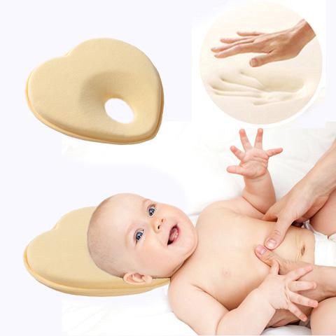 GOOLEKIDS pure cotton baby pillow infant shape pillow Correct the flat head Each gets 1 pillow case