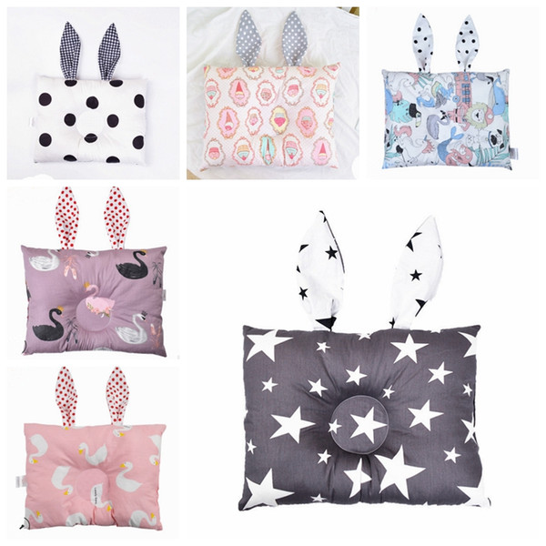 Baby Pillows Rabbit Ears Infant Cushion Cartoon Bunny Ear Kids Pad Baby Stereotypes Pillow Nursery Bedding 23 Designs DHW2682