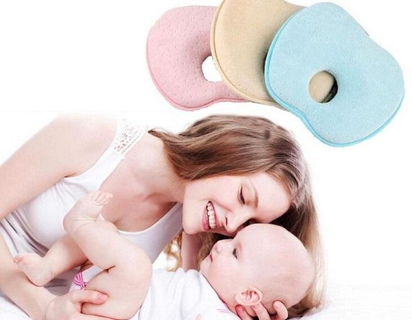 Wholesale baby infant newborn prevent flat head anti roll pillow memory foam pillow baby sleep positioner apple shape