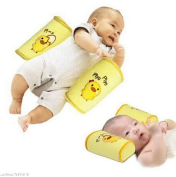 Cute Infant Baby Toddler Safe Cotton Anti Roll Pillow - Sleep Flat Head Positioner Newborn Baby Pillows