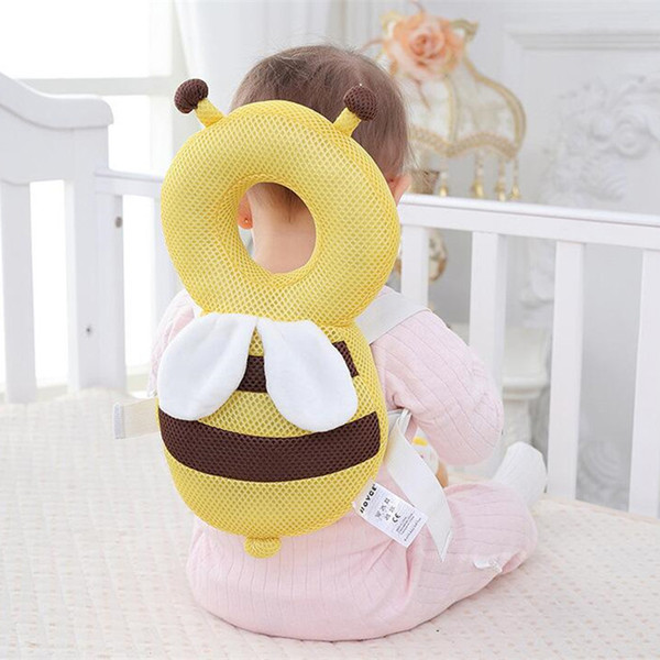 Cute Baby Head Protection Pad Toddler Anti-falling Anti Fall Headrest Pillow Baby Neck Cute Bees Nursing Drop Resistance Cushion