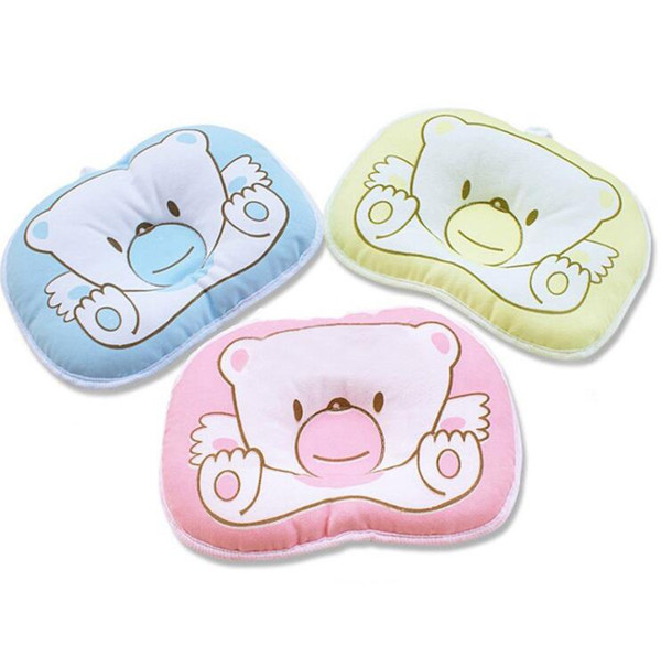 Hot selling Infant bedding print bear oval shape 100% cotton Baby Bear pillow high quality free shipping