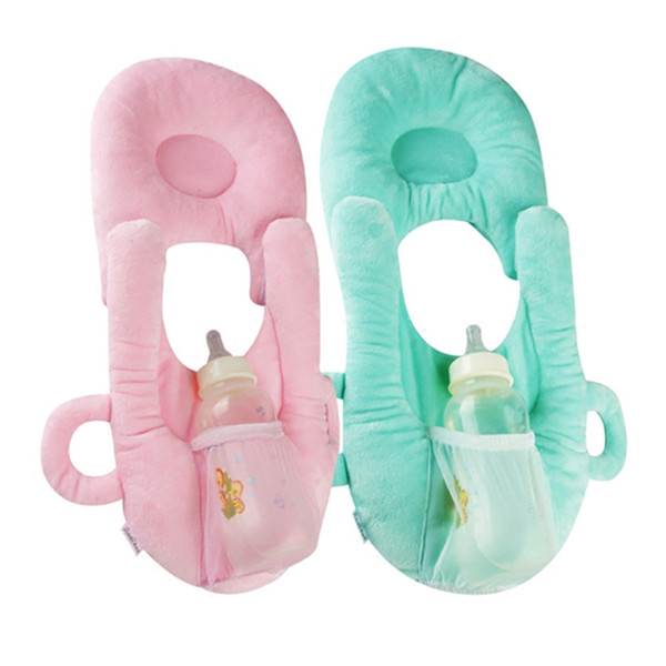 Multifunctional Infant Nursing Pillow Baby Head Protection Cushion Pillows with Bottle Holder Baby Care Product for Baby Feeding