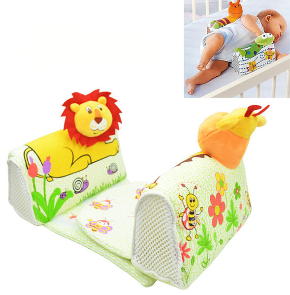 soft cute carton baby shape pillow toddler anti-rollover infant safe Anti roll pillow sleep head positioner