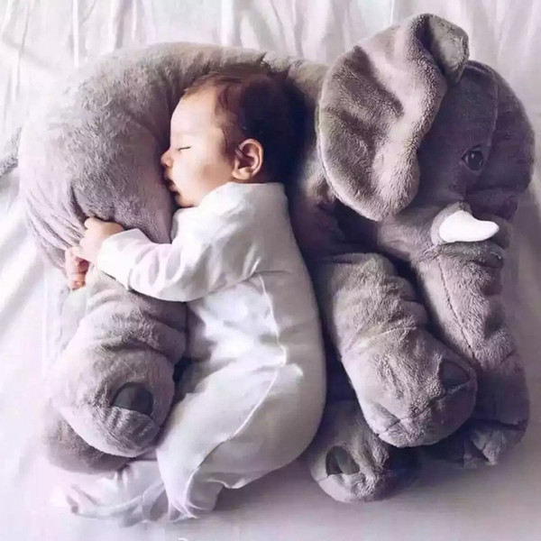 Cartoon 60cm Large Plush Elephant Toy Kids Sleeping Back Cushion Pillow Elephant Doll Baby Doll Birthday Gift for Children