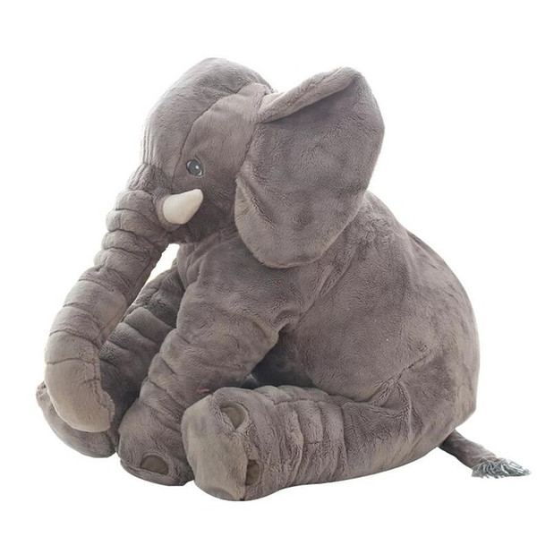 60cm Height Large Plush Elephant Doll Toy Kids Sleeping Back Cushion Cute Stuffed Elephant Baby Accompany Doll Xmas Gift