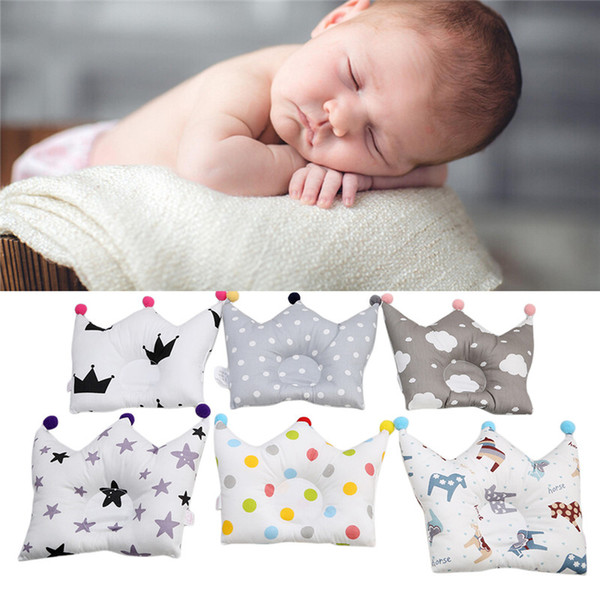 Baby Shaping Pillow Prevent Flat Head Infants Crown Dot Bedding Pillows Newborn Boy Girl Room Decoration Accessories 0-24 Month