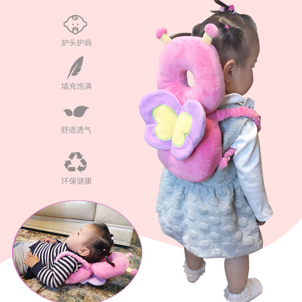 Baby Head Pillow Protection Pad Toddler Headrest Baby Neck Cute Wings Nursing Drop Resistance Cushion Bebe Bedding Backpack Mat