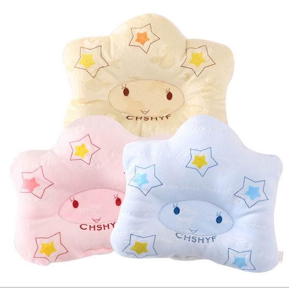 New Cartoon Star Shape Newborn infant memory foam pillow neck protection baby care bedding set concave massage sleeping pillow