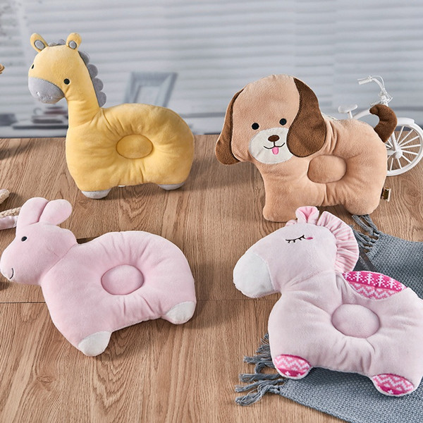 Maternal and child supplies 0-3 years old baby pillow newborn cartoon breathable baby anti-head stereo pillow