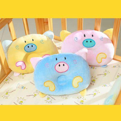 Fasion kid star baby pillows velvet pig embroidery creative design baby head