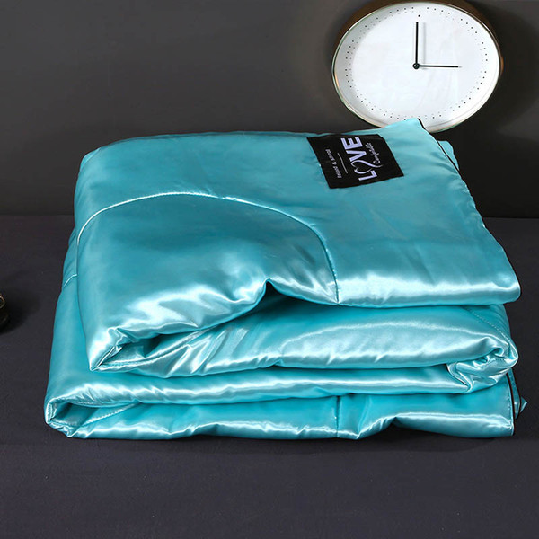 Washable Ice Silk Summer Air Conditioning Comforter Quilt Blanket for Bed Sofa for Children Adults Queen King SH190917