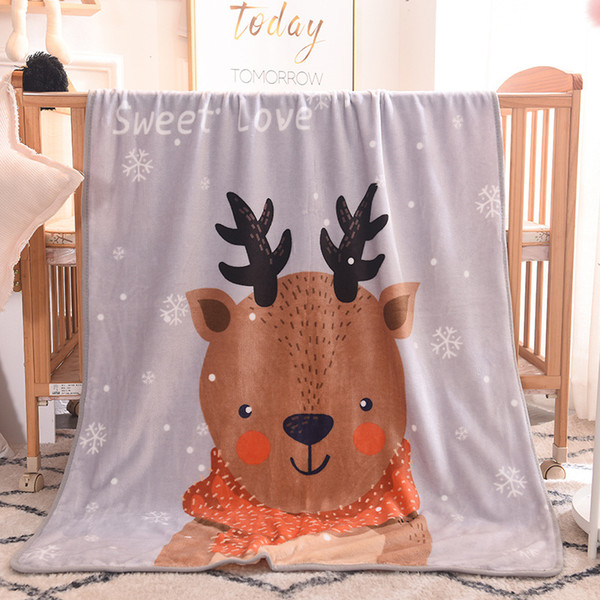 Single-layer Blanket Kindergarten Baby Cartoon Air Conditioning Blanket Knee Blanket kids cute Baby Quilts 100*140cm