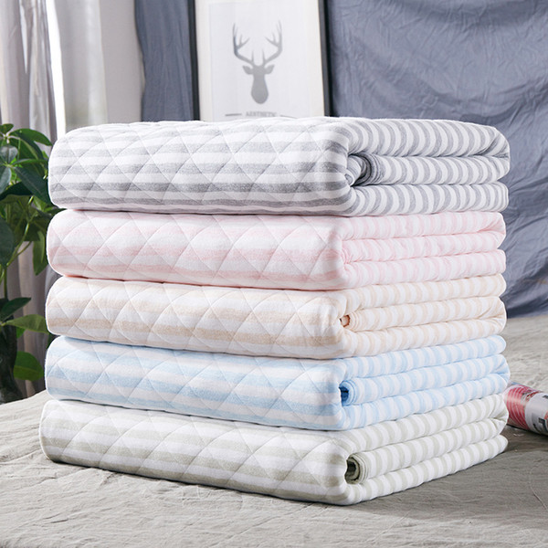 Summer Quilt Stripe Air Conditioning quilts Fashion Soft Thin Throw Blanket Brief Home Decor Bedding for children adults #a SH190917