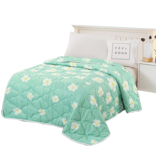 Newest 100% Polyester Printed Bedding Print Summer Thin Quilt Air Conditioner Quilt Home Hotel Bedspreads SH190917