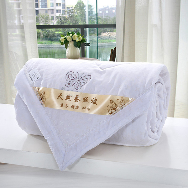 One Piece mulberry silk summer quilt blanket for children adults 1.5x2m 1.8x2.2m 2x2.3m single double blankets for summer ZZ4 SH190917