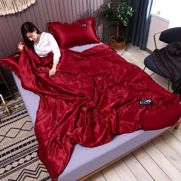Ice Silk Summer Comforter Throw Blanket Quilt Duvet Washable Air Conditioning Comforter Quilts Blanket for Children Adults SH190917