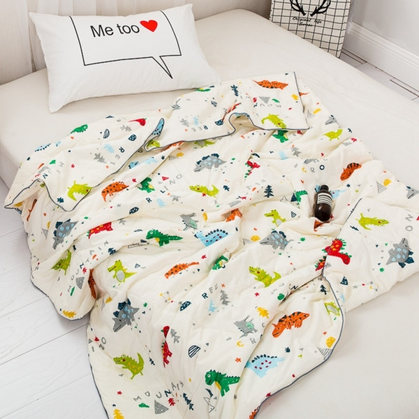 Cotton summer quilted quilt air-conditioning quilts kids children single cartoon dinosaur series Printed Bedding #s SH190917