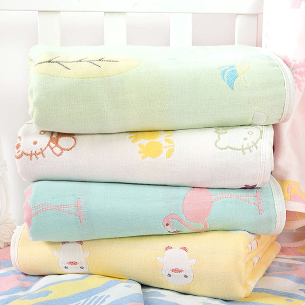 Baby Quilt Newborn Comforter Baby Six-layer Gauze Bath Towel For Children Baby Blankets(size 80*80)