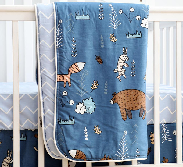 Cotton Soft Warm Breathable Baby Blanket Baby Newborn Swaddle Wrap Crib Comforter Quilt 34*42 inches(Animal)