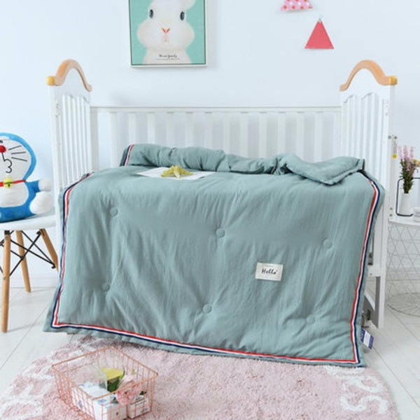 Polyester Solid Children Quilt Summer Spring Autumn Winter 120x150cm Quilt Core for Boys Girls Baby Bed 0.6m 1.0m