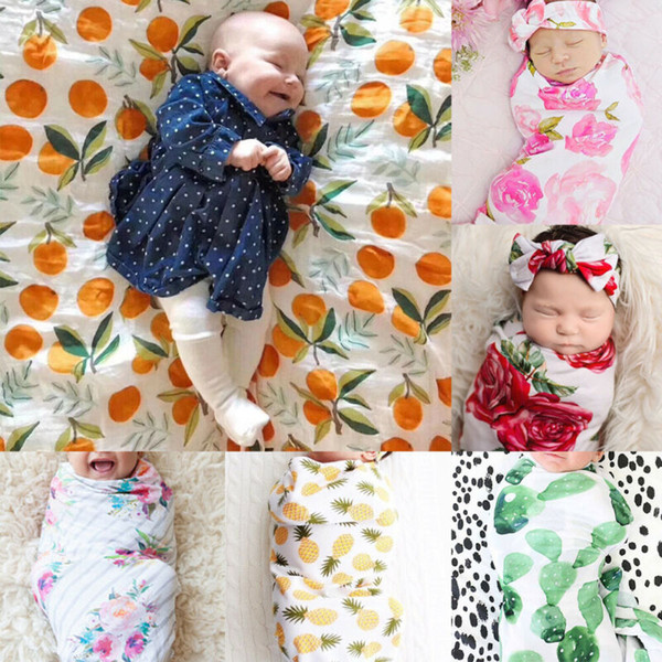 Fashion Soft Baby Infant Newborn Boy Girl Floral Swaddle Wrap Blanket Lovely Sleeping Bag Cloth