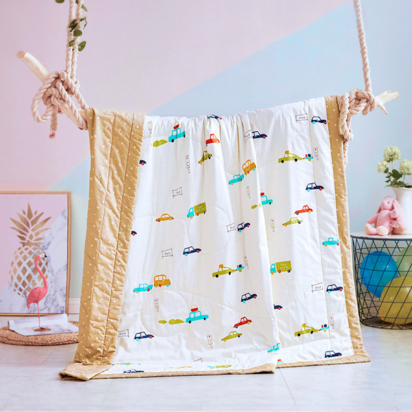 New Kids High Quality Cotton Baby Quilt Delicate Cartoon Printing Newborn Crib Bedding Set Baby Multifunctional Swaddles Blanket