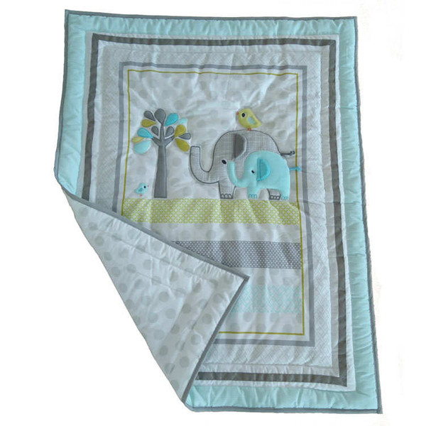 Baby Cotton Blanket - Crib Cute Pattern Cradle Comforter for Newborn Babies Warm and Soft Toddler Quilt - 33*42 in