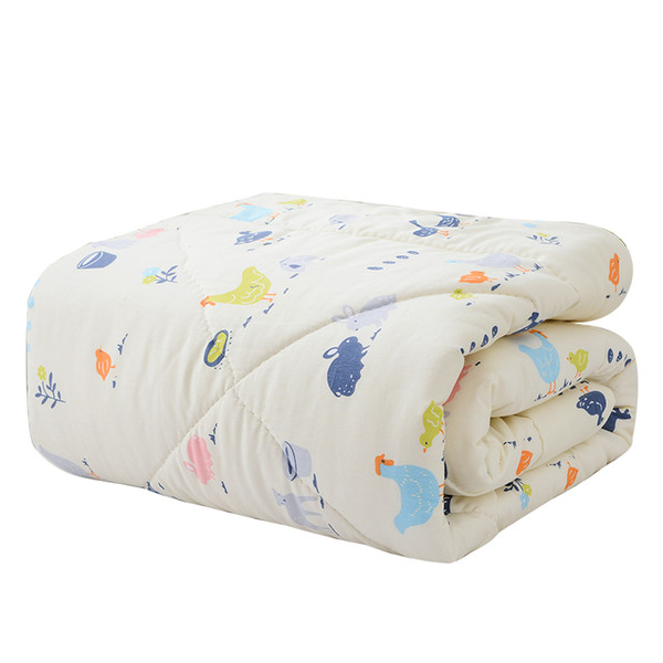 with cotton wadding children quilt thin pure cotton newborn baby quilt kindergarten air conditioning summer cool quilt