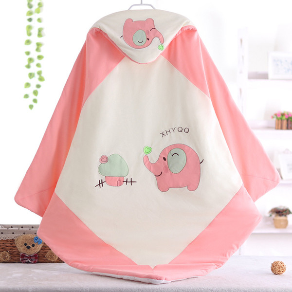 Newborn Cotton Baby Padded Soft Combed Cotton Sleeping Bag Cartoon Spring Autumn And Winter Baby Cuddle