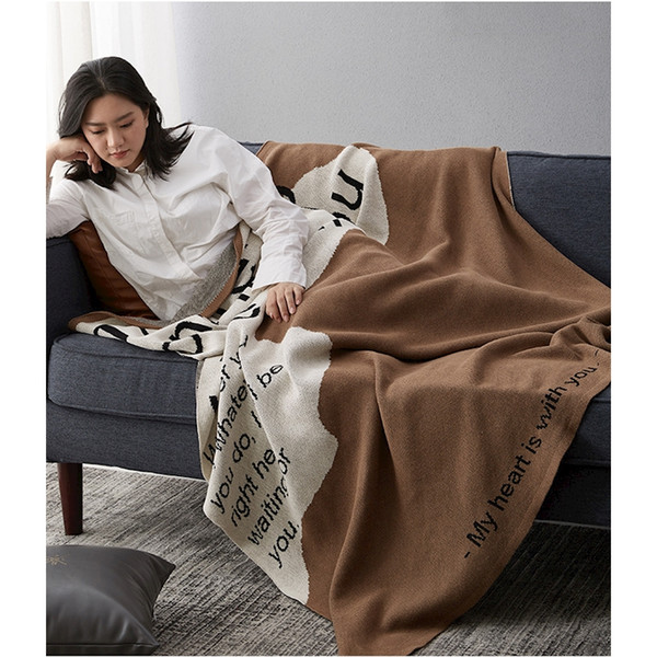 160*130CM Big Size Nordic cotton knit quilt blanket multi-function blanket bed sofa cover blanket colcha fashion kids couette