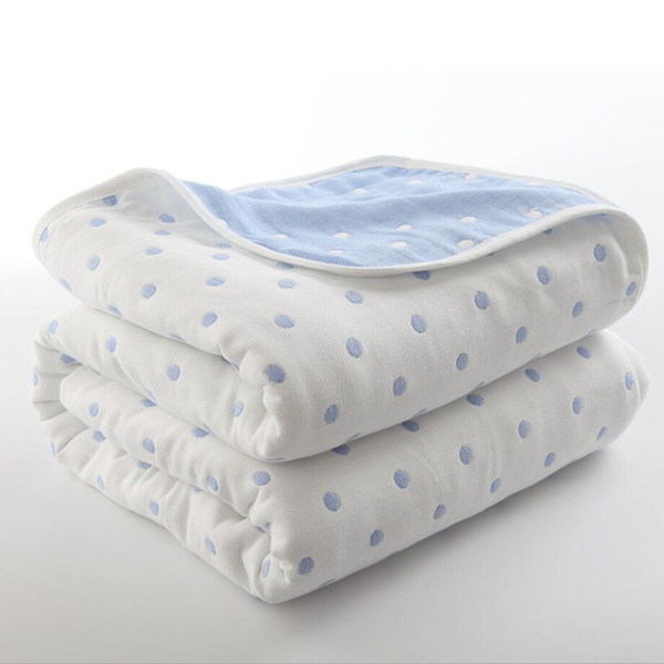 Kids Quilts Muslin Cotton 6 Layers Thick Newborn Colcha Autumn Baby Bedding Quilts blanket