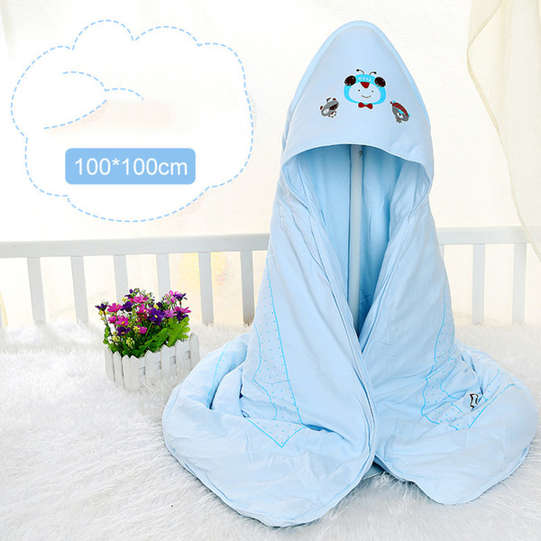 new 100% cotton toddler sleepsacks winter warmer movable newborn baby bed quilt 0-2T solid color cartoon bedding bumper sheets