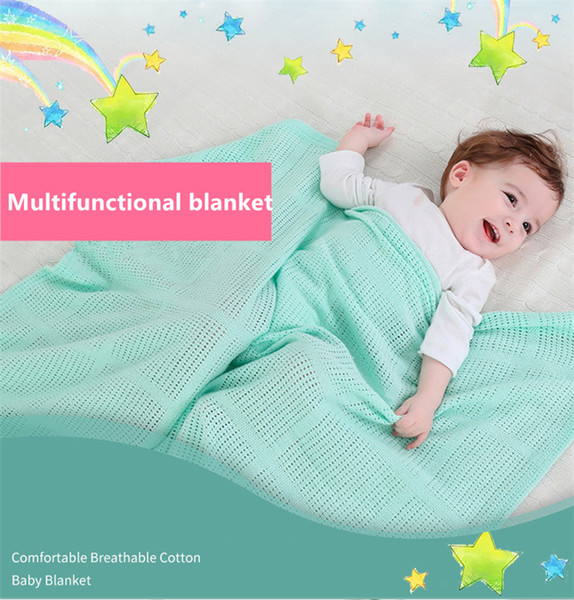 Cotton hollow blankets, baby blankets, wipes, baby bath towel breathable cover, formaldehyde-free, no fluorescent agent.