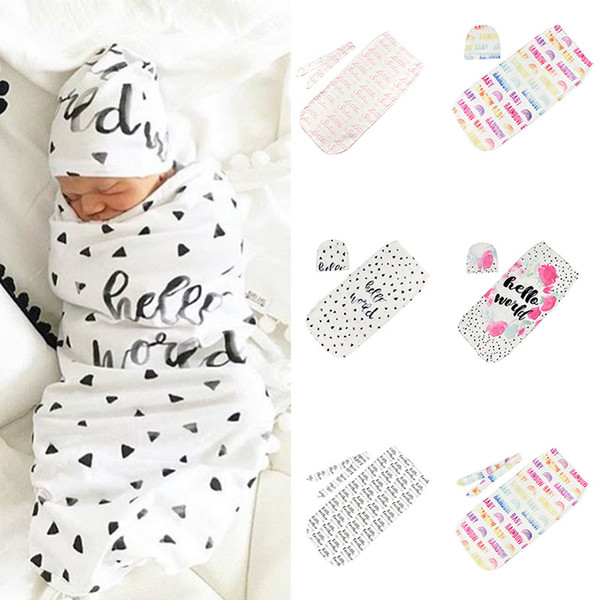 10 styles Newborn Baby Sleeping Bag 2pcs/set Soft Little Sister Little Brother Baby Swaddle Wraps Cocoon Swaddle Baby Photographic Props