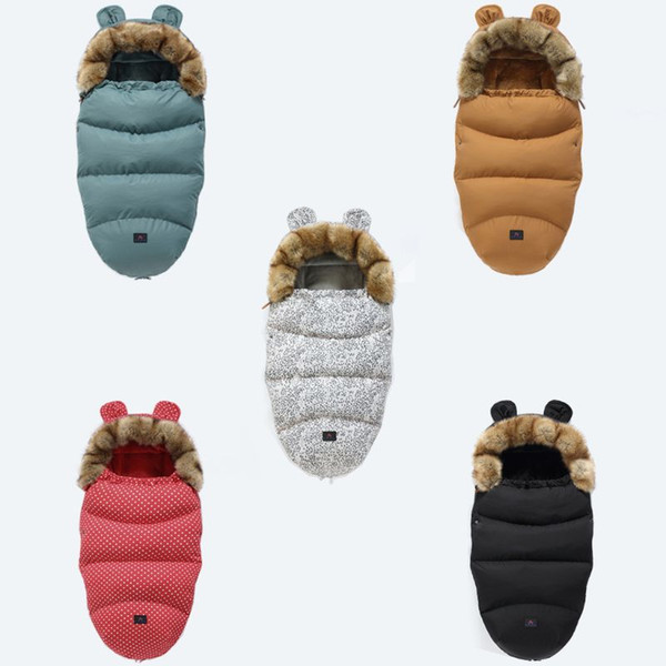 Baby Stroller Sleeping Bag Winter Warm Sleepsacks Robe Newborn Infant Footmuff C63C