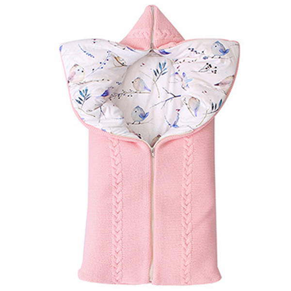 Baby Swaddle Sleeping Bag Warm Baby Blanket Soft Sleeping Bag Cotton Knitting Envelope Newborn Swaddle Wrap Sleepsacks