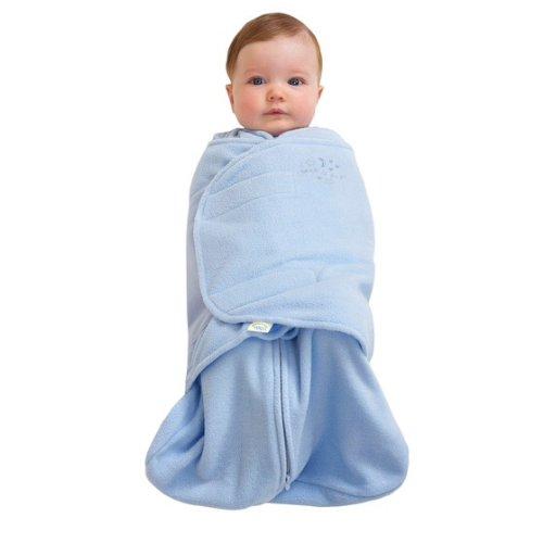 Fine brushed swaddling clothes, blue pilot, trumpet, Small