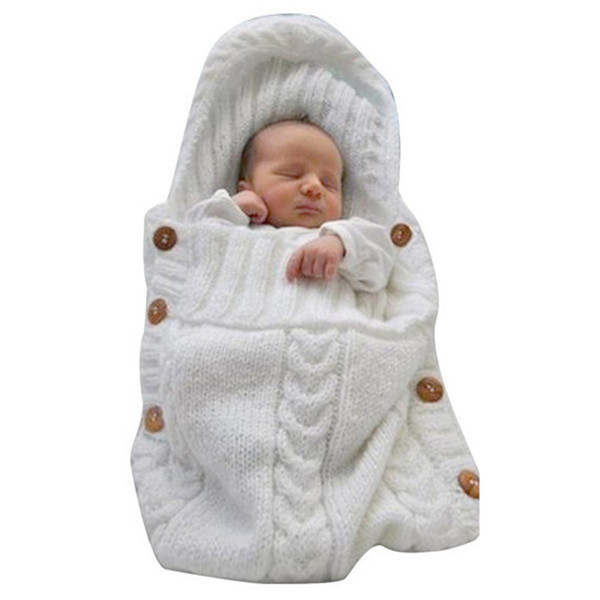 Newborn Sleeping Bags baby Swaddle Crochet Wrapping infant envelope 52x42cm Baby Stroller Accessories knitted sleeping bag Nursery Bedding