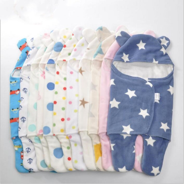 Newborn Sleeping Bags Baby Blankets Swaddling Toddler Stroller Cart Swaddle Fleece Kangaroo Sleep Sack Carrier Winter Wraps Bedding B3705