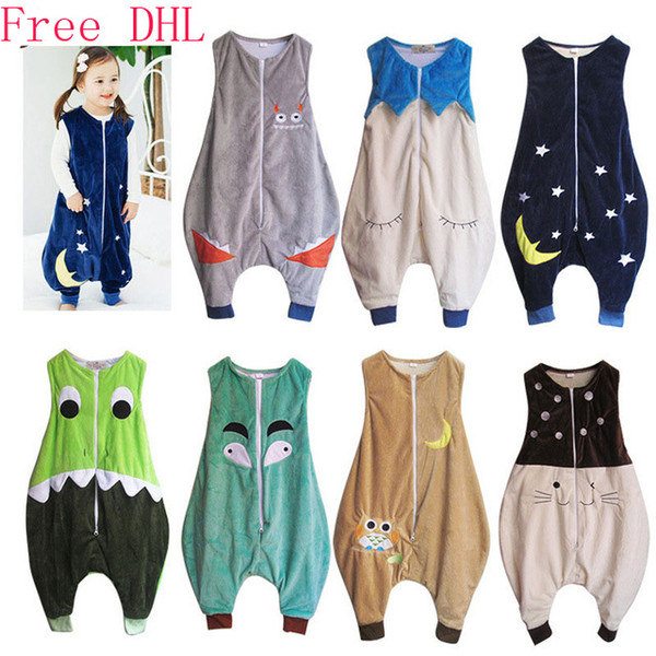 Anti-kick Sleeveless Vest Flannel Leg Sleeping Bag Anti-kick Warm Sleeping Bag Children Free DHL