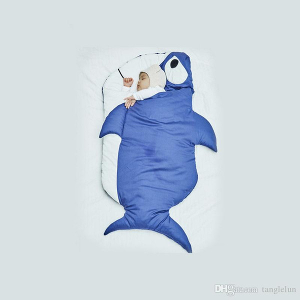 Ins explosion models shark sleeping bag children sleeping bag cotton multifunctional baby anti-kick by clown fish autumn and winter