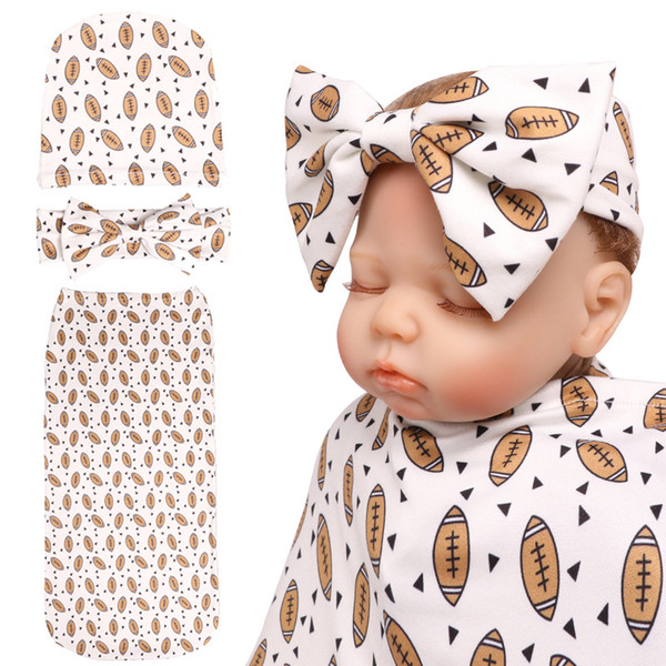 INS Newborn Handmade Baby Sleeping Bag Set Baby Hair Strap Sleeping Bag Set of Three Sleeping Bags Hat /headband Children's Hair Accessories