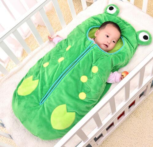 Ins Baby Frog Sleeping Bags cartoon Sofa Bedroom Blankets Travel Blankets Newborns Sleeping Bag stroller Sleep Sack KKA4045