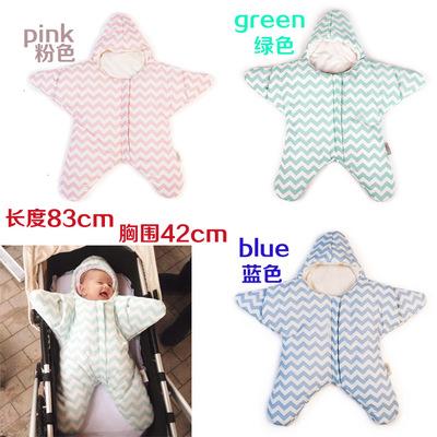 Starfish quilted baby sleeping bags winter thicker section cotton baby sleeping bagInfant Baby Swaddling Sleep Bag Infant Cotton Wrap Bags